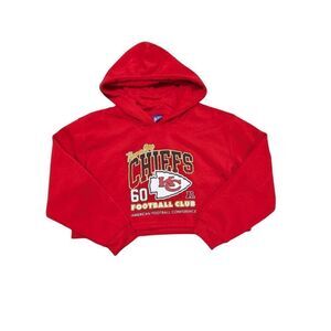 NWT NFL Kansas City Chiefs Midriff Cropped Hoodie Long Sleeve Women’s XL